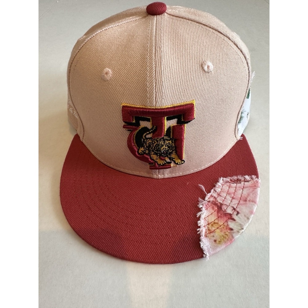 Headgear Classics Tuskegee University Pink Red Floral Hat Flat Bill Size L/XL